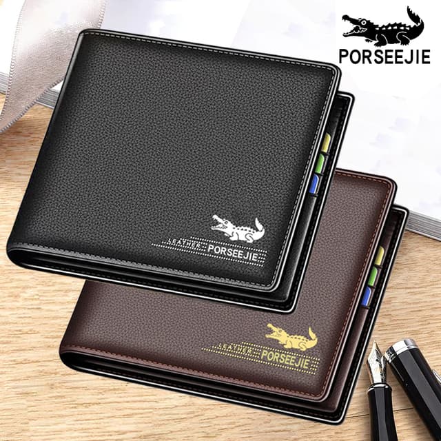 PU Leather Classic Men Wallets High Quality new style Card Holder Crocodile Pattern Purses